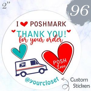 96 Thank You Stickers